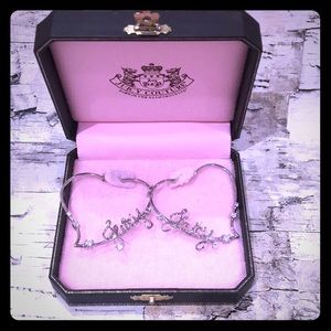 Juicy Couture heart hoop earrings